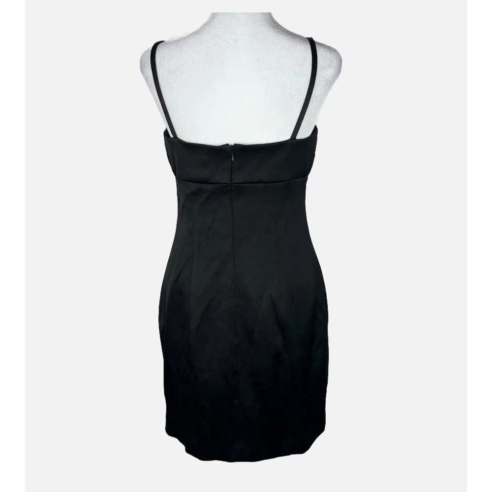 Vtg HUGO BUSCATI Black‎ Dragonfly Glam Y2K 90s Wedding Guest Cocktail Dress Sz 6